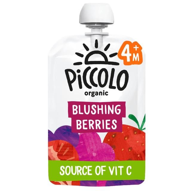 Piccolo Blushing Berries Pear & Banana Organic Pouch 4 mths+   100g