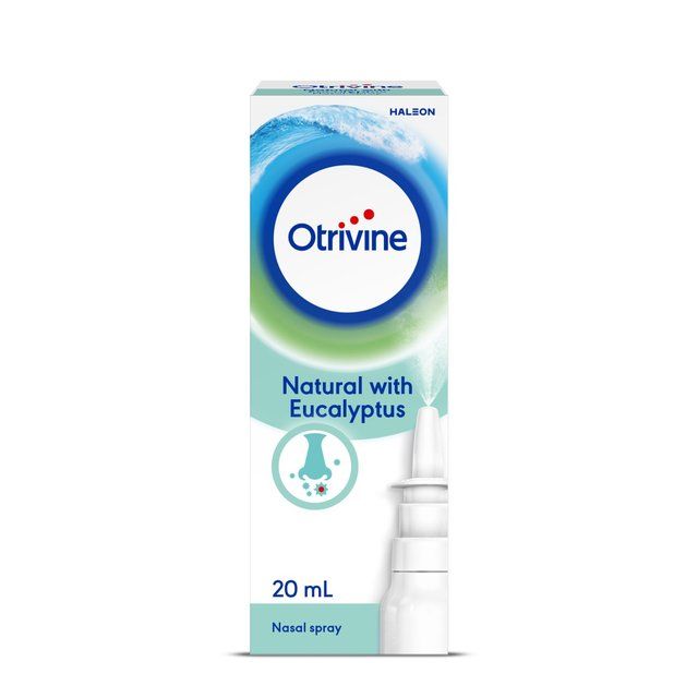 Otrivine Natural Nasal Spray With Eucalyptus Steroid Free & Vegan   20ml