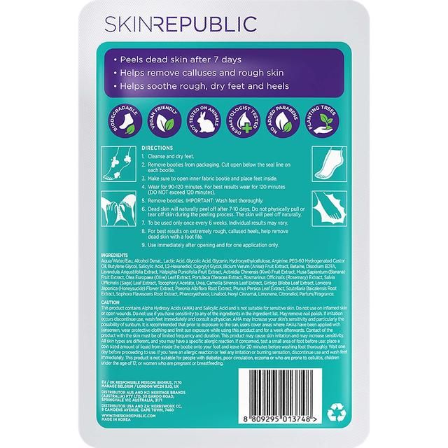 Skin Republic Biodegradable Foot Peel   1pair GOODS M&S   