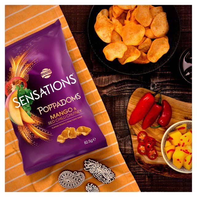 Sensations Mango & Chilli Chutney Sharing Bag Poppadoms   82.5g GOODS M&S   