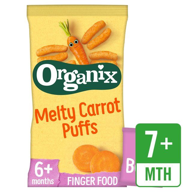 Organix Melty Carrot Organic Puffs 6 mths+ Multipack   4 x 18g