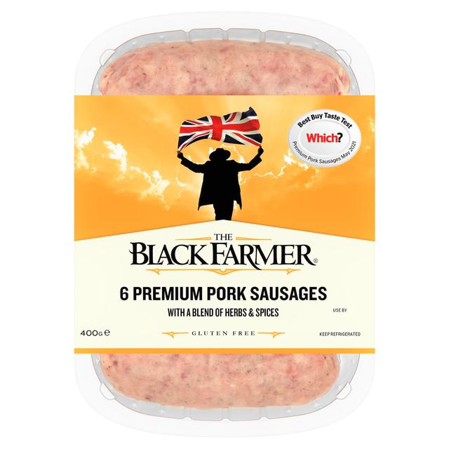 The Black Farmer Premium Pork Sausages   400g GOODS M&S   