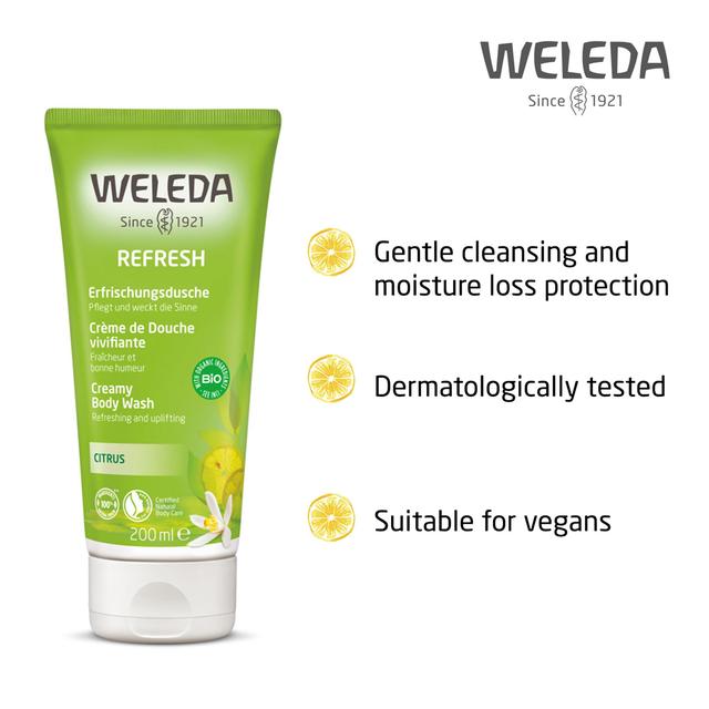 Weleda Natural Citrus Creamy Body Wash Vegan   200ml