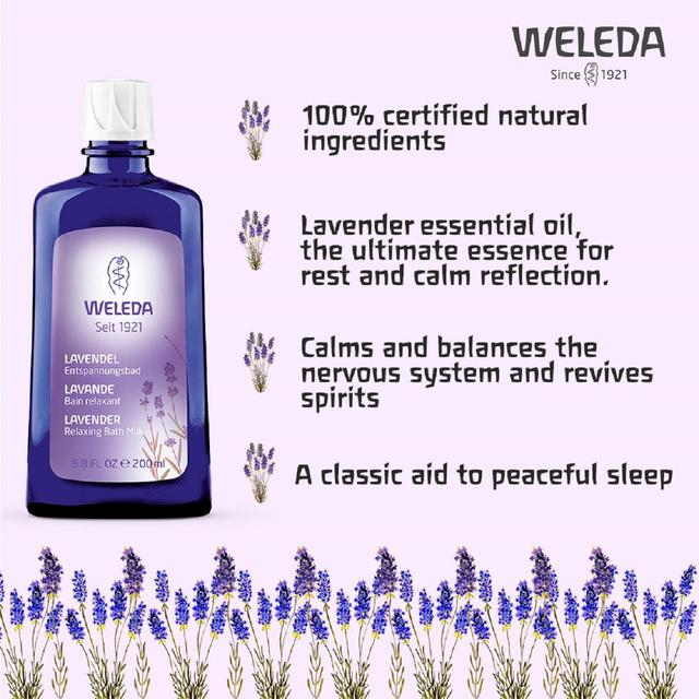 Weleda Natural Lavender Relaxing Bath Milk Vegan   200ml GOODS M&S   