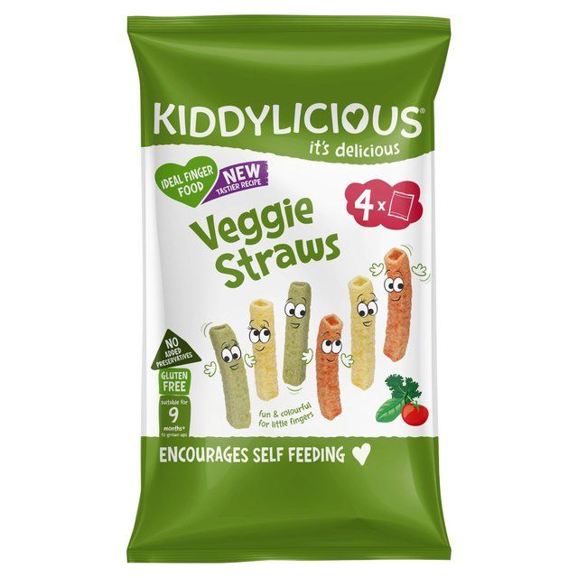 Kiddylicious Veggie Straws Baby Snacks Multi   4 x 12g