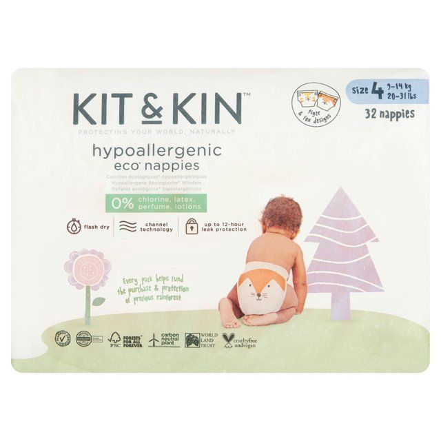 Kit & Kin Eco Nappies Size 4 (9-14kg)   32 per pack GOODS M&S   