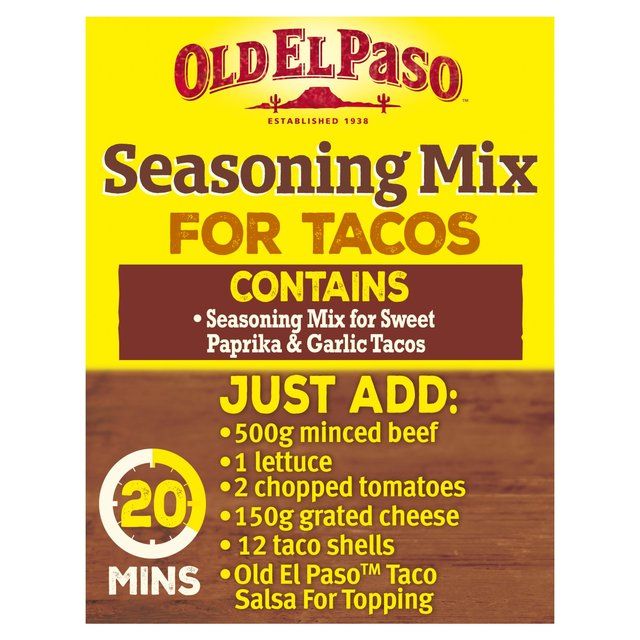 Old El Paso Garlic & Paprika Taco Seasoning Mix   25g GOODS M&S   