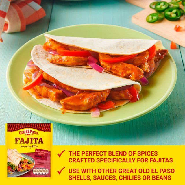 Old El Paso Roasted Tomato & Peppers Fajita Seasoning Mix   30g