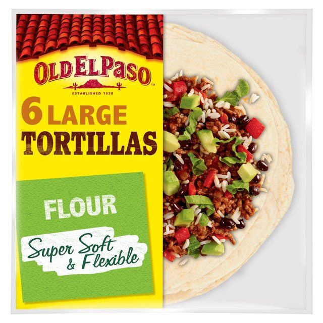 Old El Paso Large Flour Tortilla Fajita Wraps   6 per pack