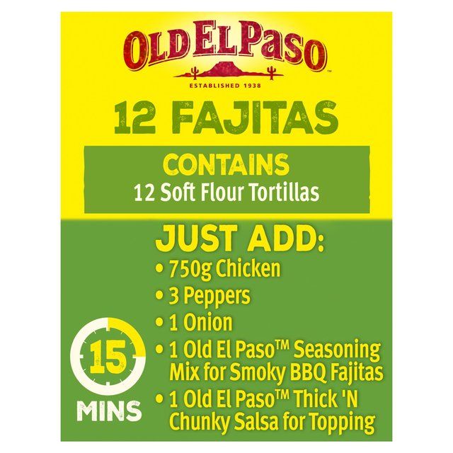 Old El Paso Flour Tortilla Fajita Wraps Family Pack   12 per pack