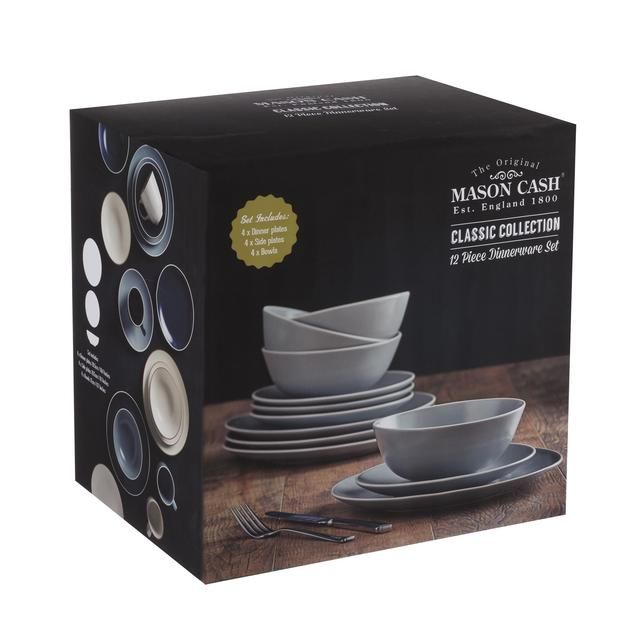 Mason Cash Classic Collection Grey Dinner Set    12 per pack