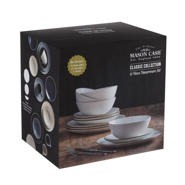 Mason Cash Classic Cream Dinner Set   12 per pack