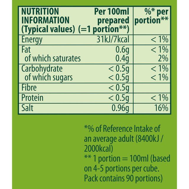 Knorr 20 Vegetable Stock Cubes   20 x 10g GOODS M&S   