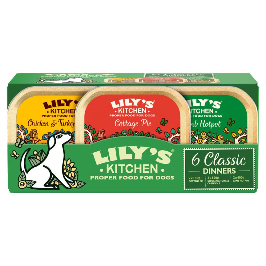 Lily's Kitchen Classic Dinners Multipack Adult Wet Dog Food 6 x Dog Food & Accessories ASDA   