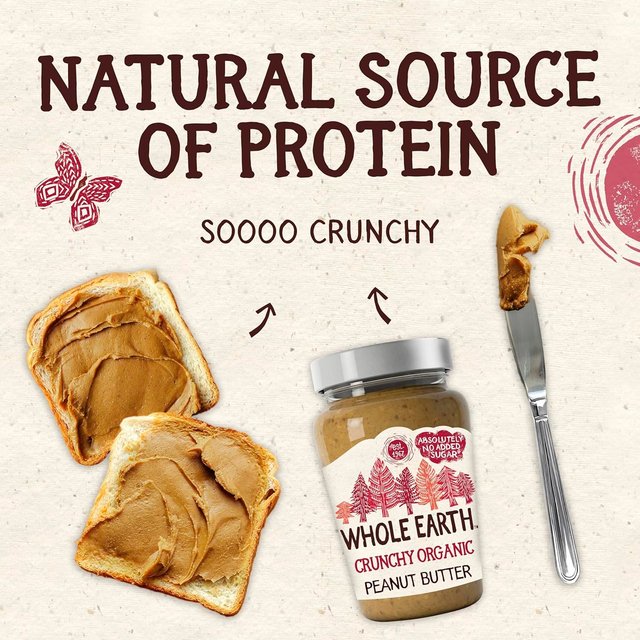 Whole Earth Organic Crunchy Peanut Butter   340g GOODS M&S   