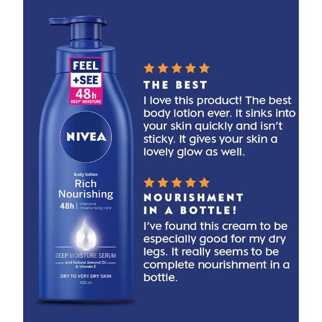 NIVEA Body Lotion for Dry Skin Rich Nourishing   400ml GOODS M&S   