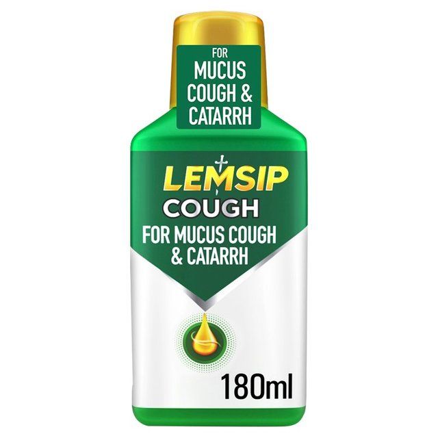 Lemsip Cough Liquid Mucus Cough & Catarrh Relief   180ml