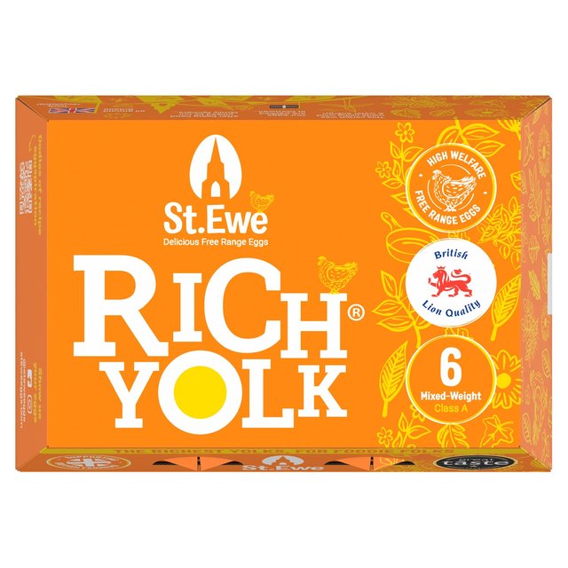 St. Ewe Rich Yolk Free Range Eggs   6 per pack