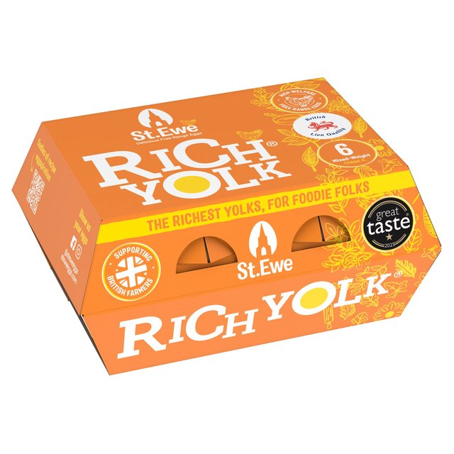 St. Ewe Rich Yolk Free Range Eggs   6 per pack