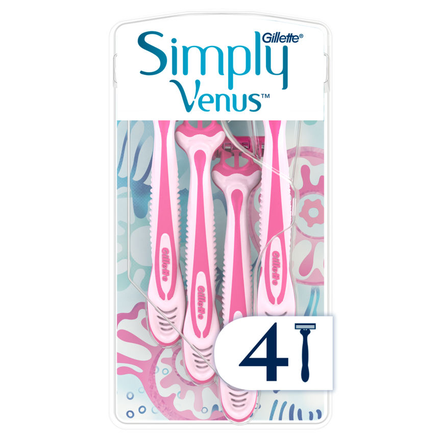 Venus 3 Blade Disposable Razors 4 Pack