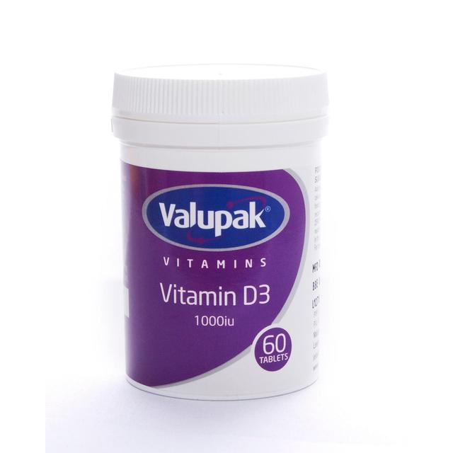 Valupak Vitamins Vitamin D3 Tablets 1000iu    60 per pack