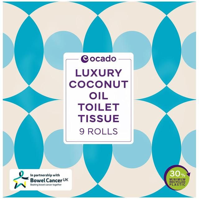 Ocado Luxury Coconut Oil Toilet Tissue   9 per pack GOODS M&S   