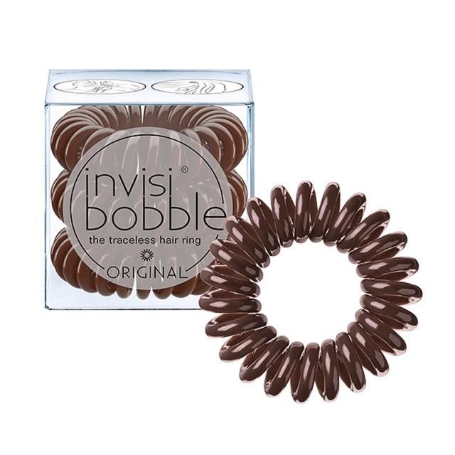 invisibobble Original Pretzel Brown Hair Ties   3 per pack