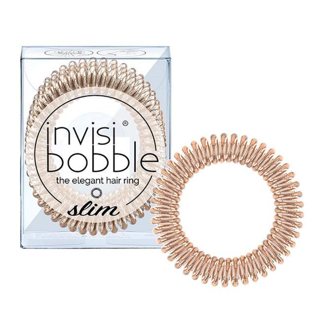 Invisibobble Bronze Slim Hair Ties   3 per pack