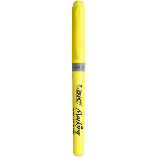 BIC Highlighter Grip Pack of 12   12 per pack