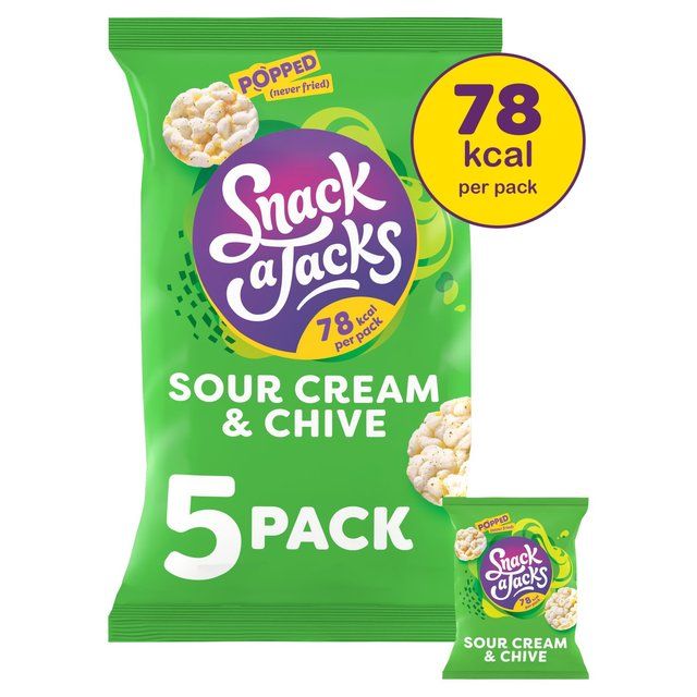 Snack a Jacks Sour Cream &amp; Chive Multipack Rice Cakes   5 per pack