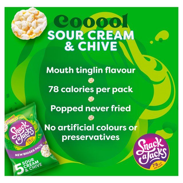 Snack a Jacks Sour Cream &amp; Chive Multipack Rice Cakes   5 per pack