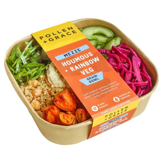 Pollen + Grace Mezze Houmous + Rainbow Veg Grain Bowl    275g