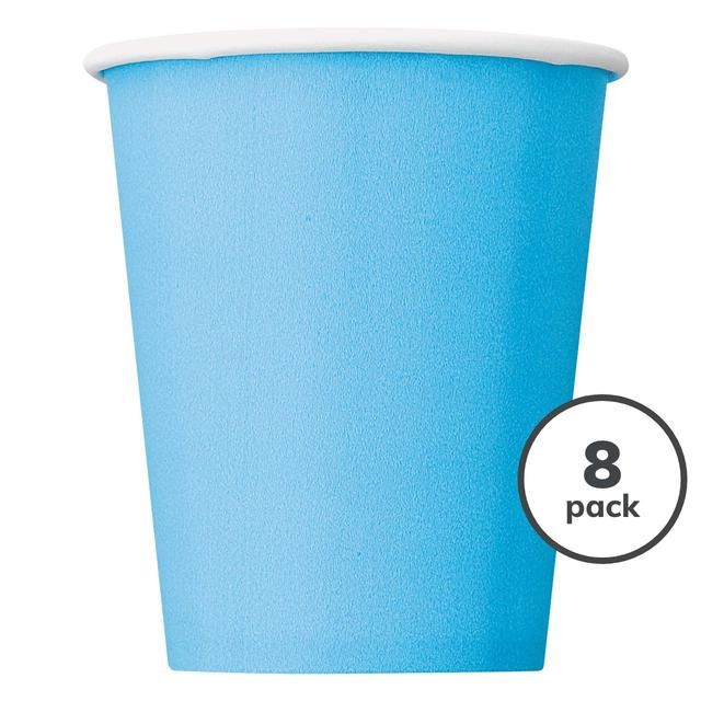 Powder Blue Paper Party Cups   8 per pack GOODS M&S   