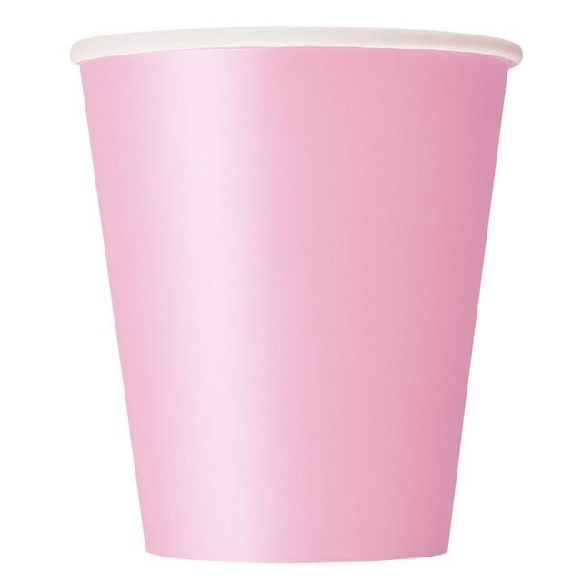 Pastel Pink Paper Party Cups   8 per pack