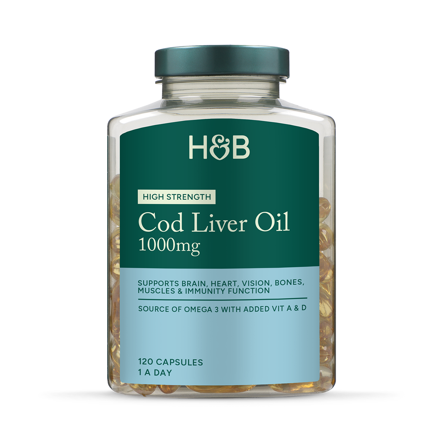 Holland & Barrett Pure Cod Liver Oil 1000mg 240 Capsules - McGrocer