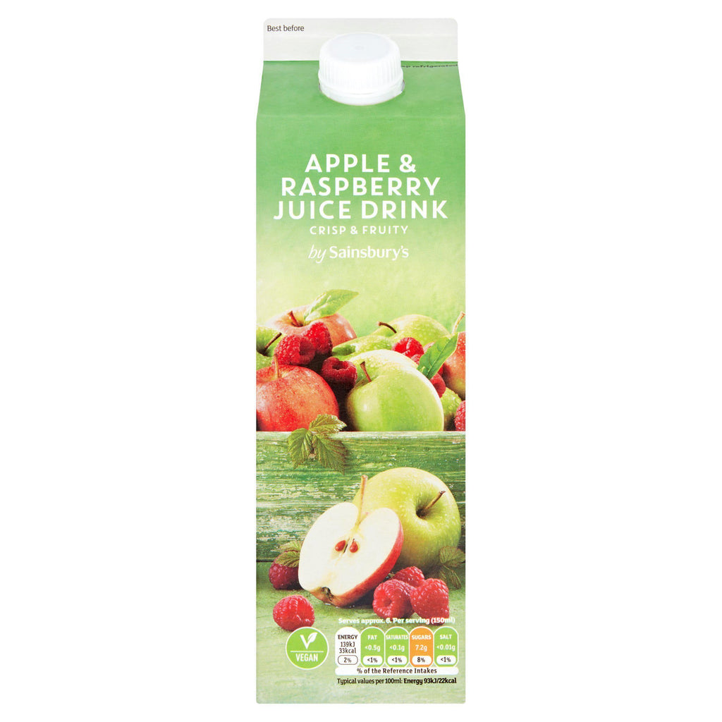 Sainsbury's Apple & Raspberry Juice Drink 1L