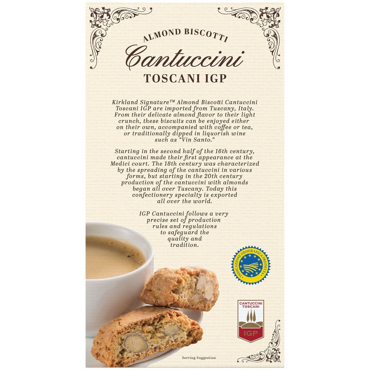 Kirkland Signature Cantuccini Toscani IGP Almond Biscotti, 1kg GOODS Costco UK