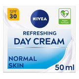 Nivea Refreshing Day Cream Moisturiser SPF30 for Normal Skin 50ml GOODS Sainsburys   