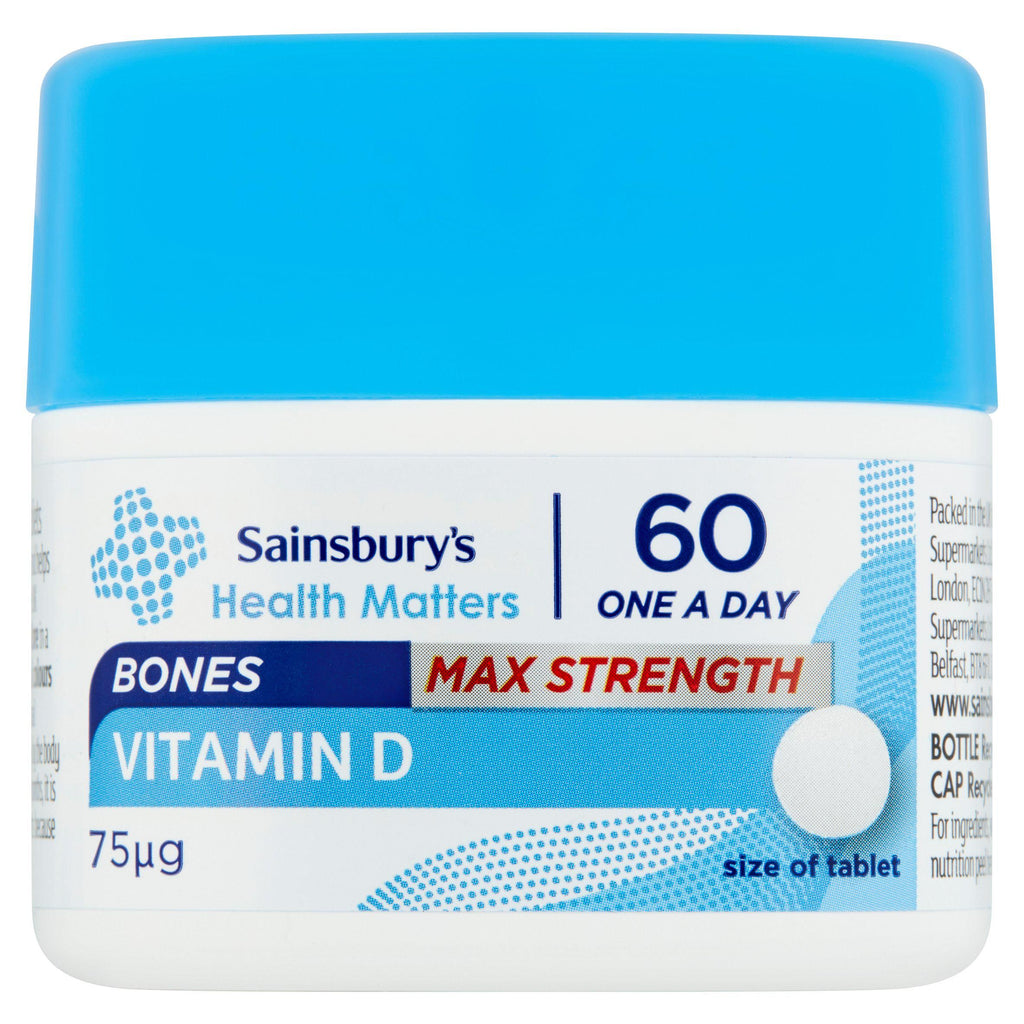 Sainsbury's Max Strength Vitamin D 75ugx60