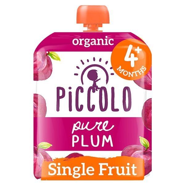 Piccolo Organic Pure Plum 70G; First Taste; Stage 1 Pouch