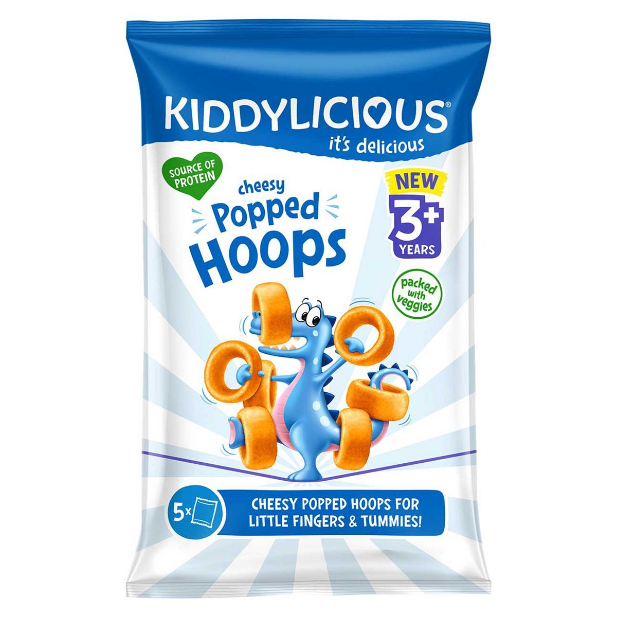 Kiddylicious Cheesy Popped Hoops 5x10g GOODS Boots   