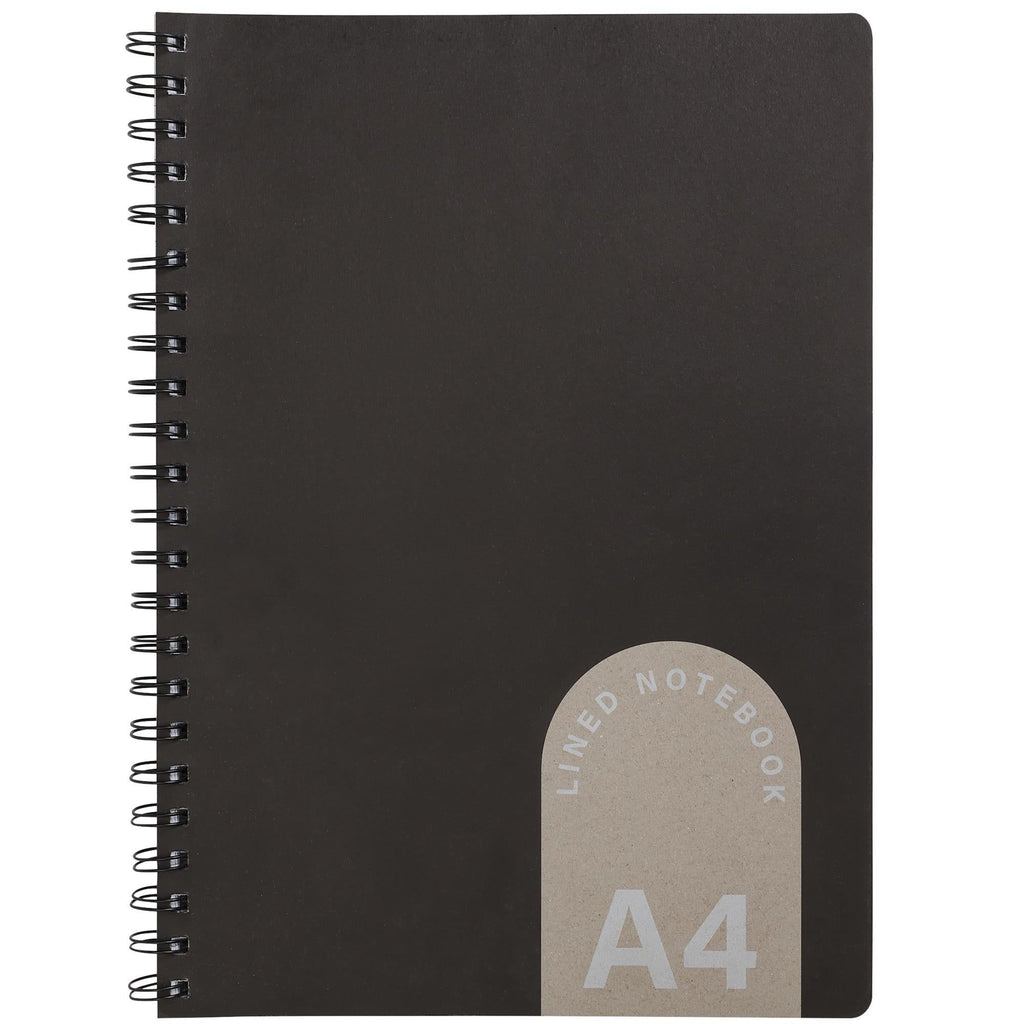 Sainsbury's Home Spiralbound Notebook Black/White/Grey A4