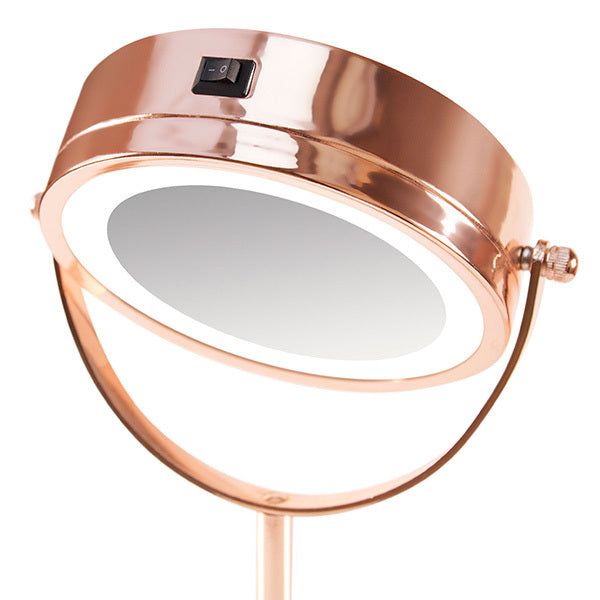 Rio Rose Gold Double Sided Cosmetic LED Mirror