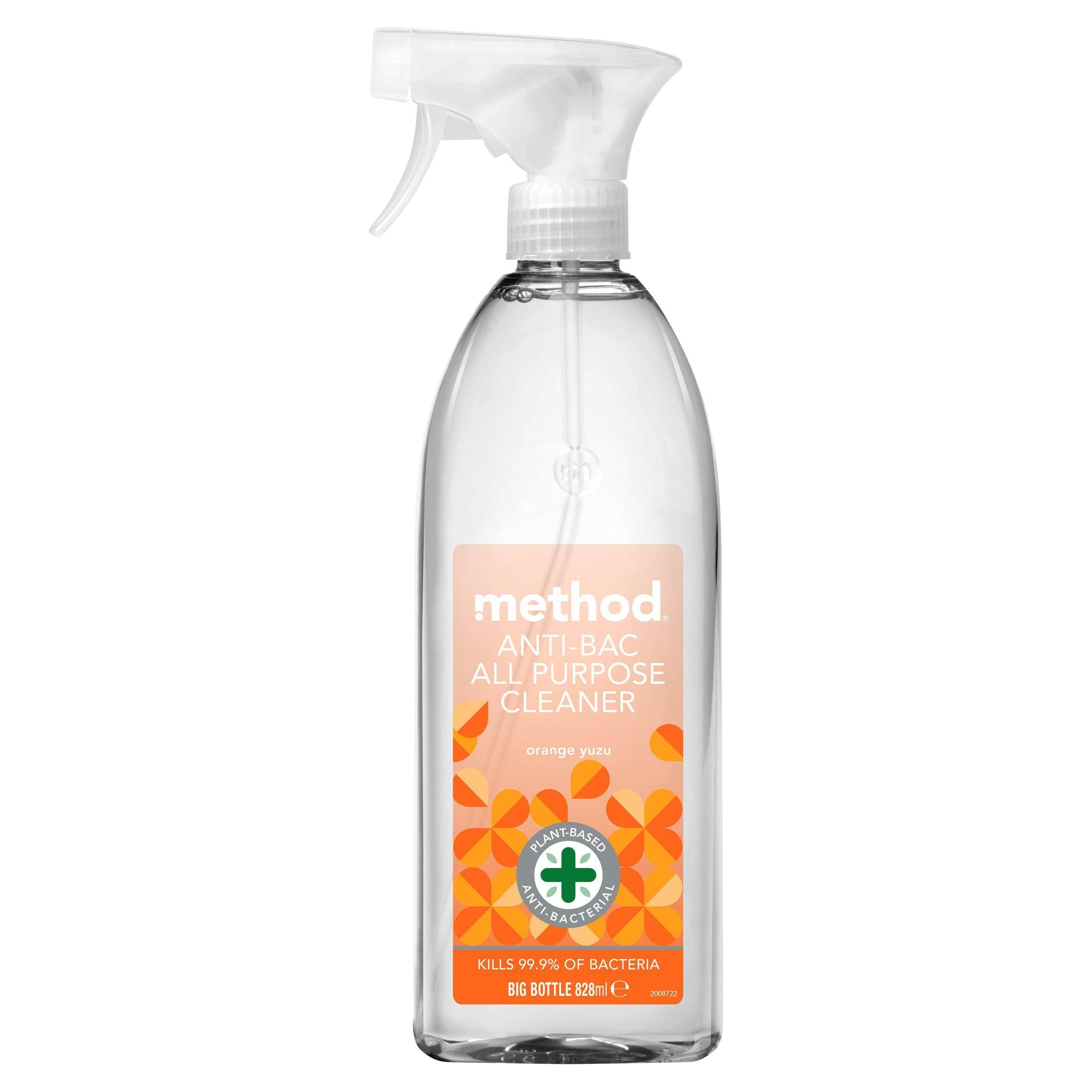 Method Anti-Bac Multipurpose Cleaner Spray Orange Yuzu 828ml Anti-bacterial Sainsburys   