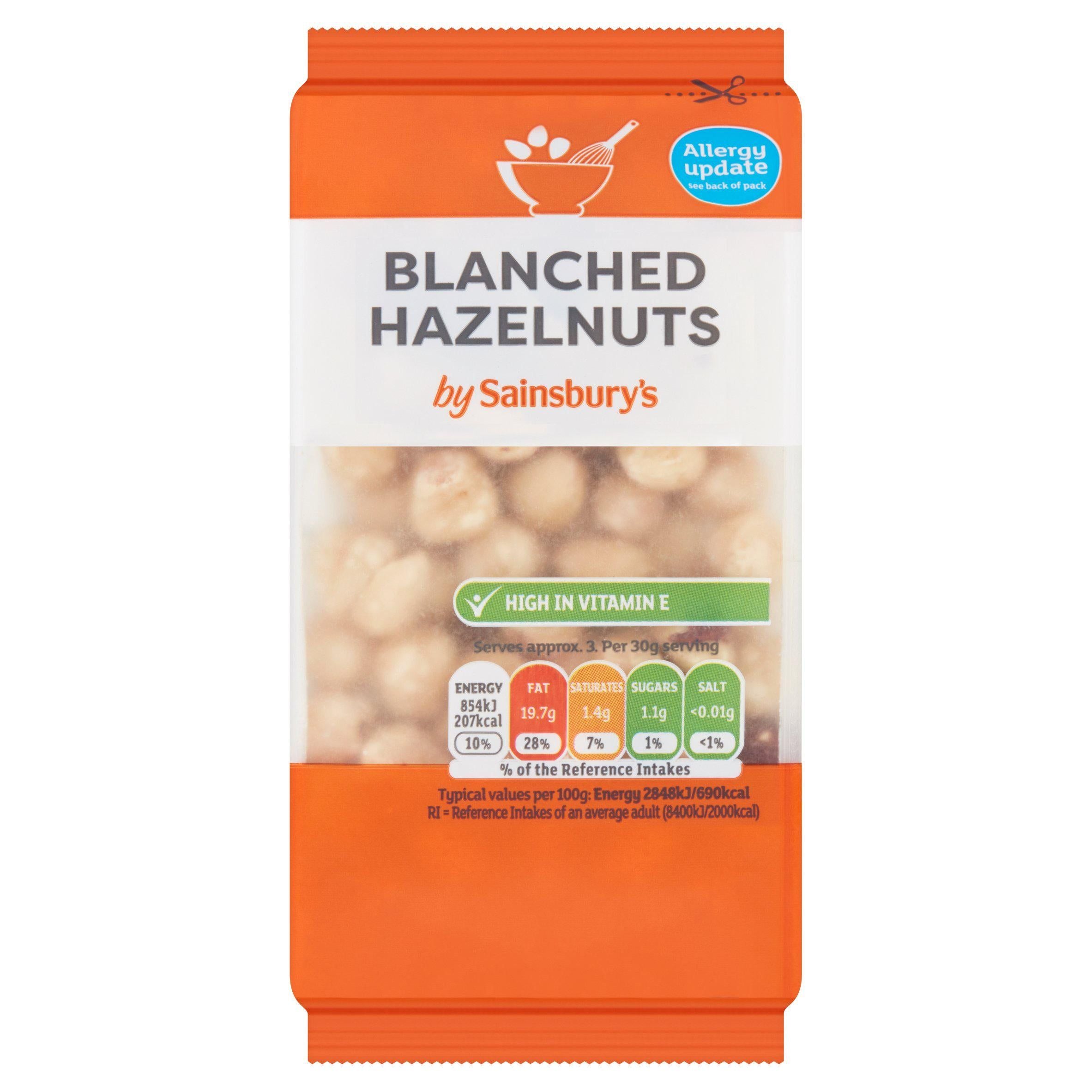 Sainsbury's Blanched Hazelnuts 100g GOODS Sainsburys   