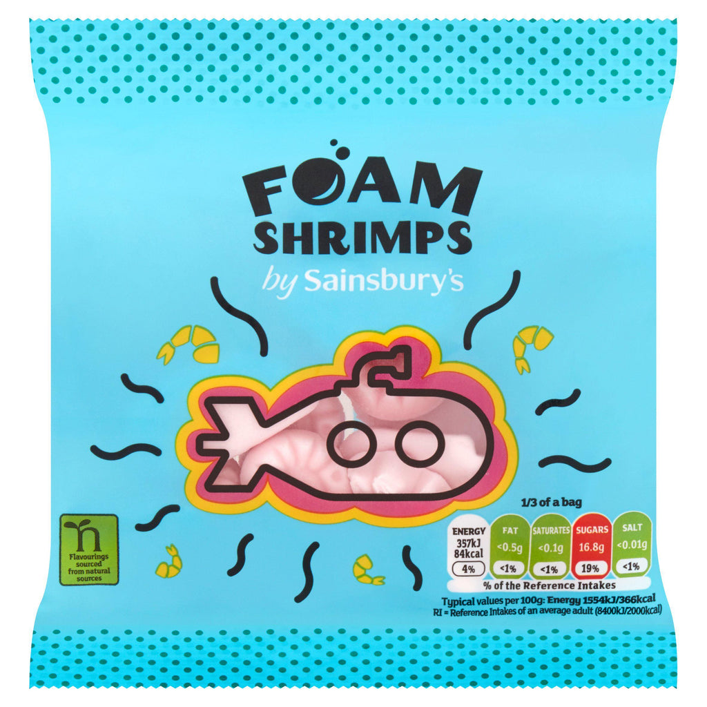 Sainsbury's Foam Shrimp Sweets 70g