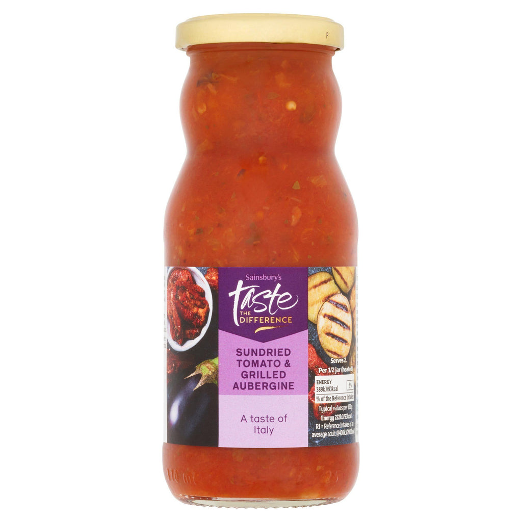 Sainsbury's Sundried Tomato & Grilled Aubergine Pasta Sauce, Taste the Difference 350g