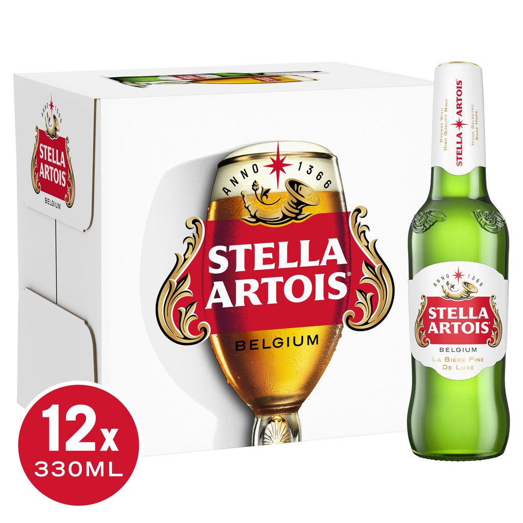 Stella Artois Premium Lager Beer Bottles 12x330ml