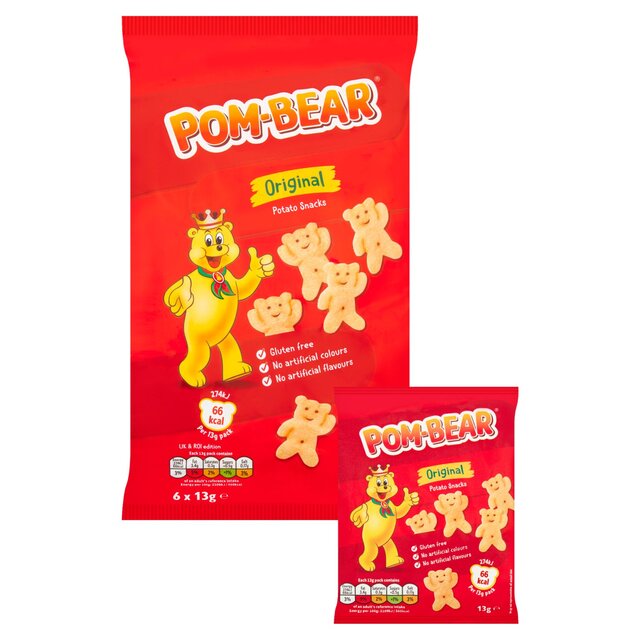 Pom-Bear Original Multipack Crisps   6 per pack