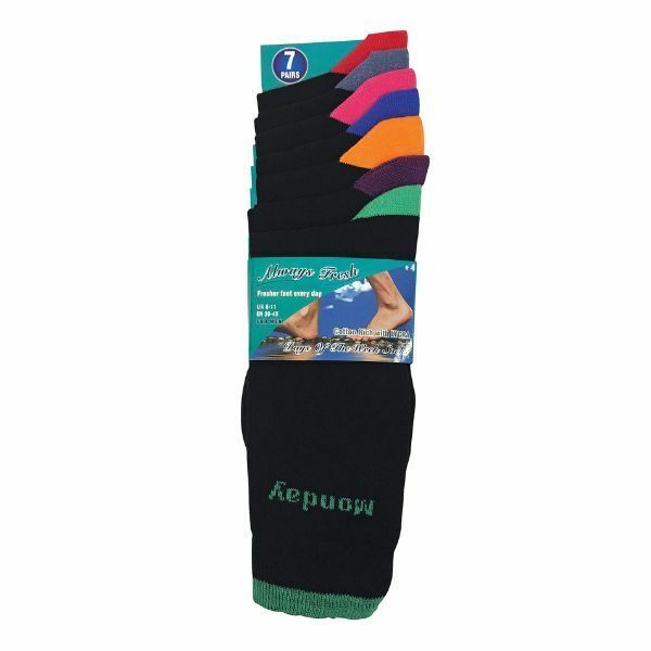 Sock Snob 7 Pairs Mens Day of The Week Cotton Socks 6-11 UK